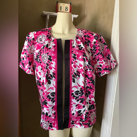 Dana Kay Plus size blazer women’s blazer floral print open front, 18W - Picture 1 of 13